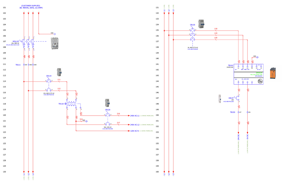 Power distribution - high voltage drawing