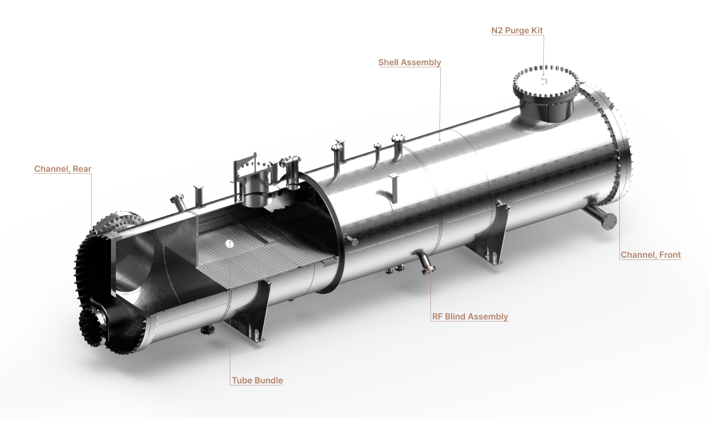 Shell and Tube Heat Exchanger 3D Model