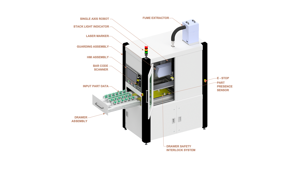 Laser marking machine - 3D CAD model